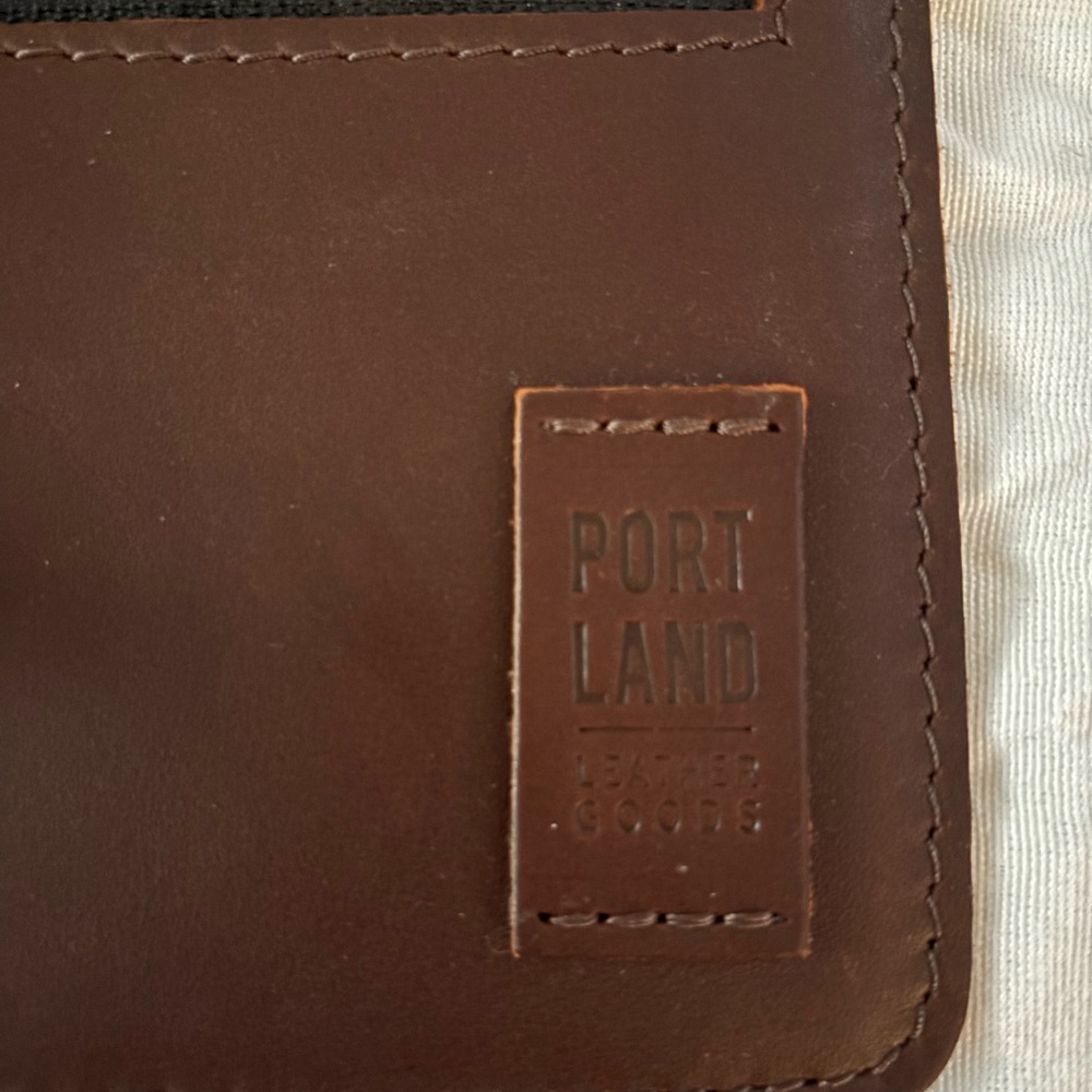 Portland Leather Brown Wristlet